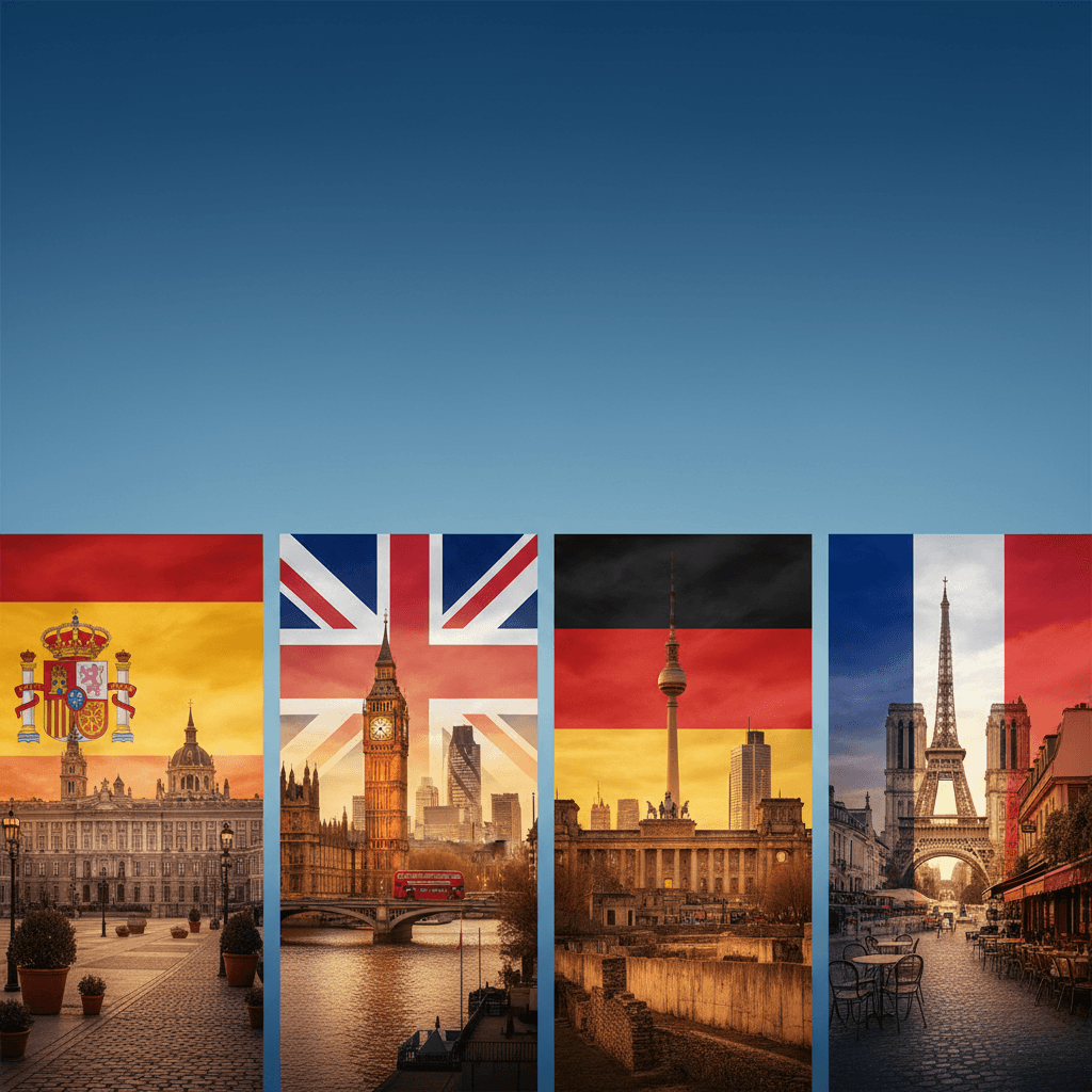 पोस्टग्रेजुएट पढ़ाई के लिए स्पेन vs UK vs जर्मनी vs फ्रांस: ईमानदार तुलना
