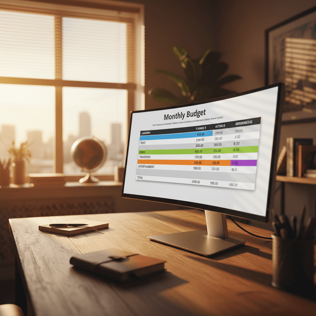 Spain में Student Life के Monthly Budget Templates (EUR 800/1,100/1,500)